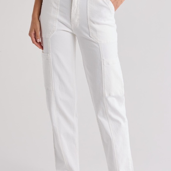 MOTHER Denim - MOTHER NWT White Cargo Straight Leg Jeans